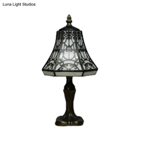 Tiffany Classic Desk Lamp - Bell Living Room Light In Black And White
