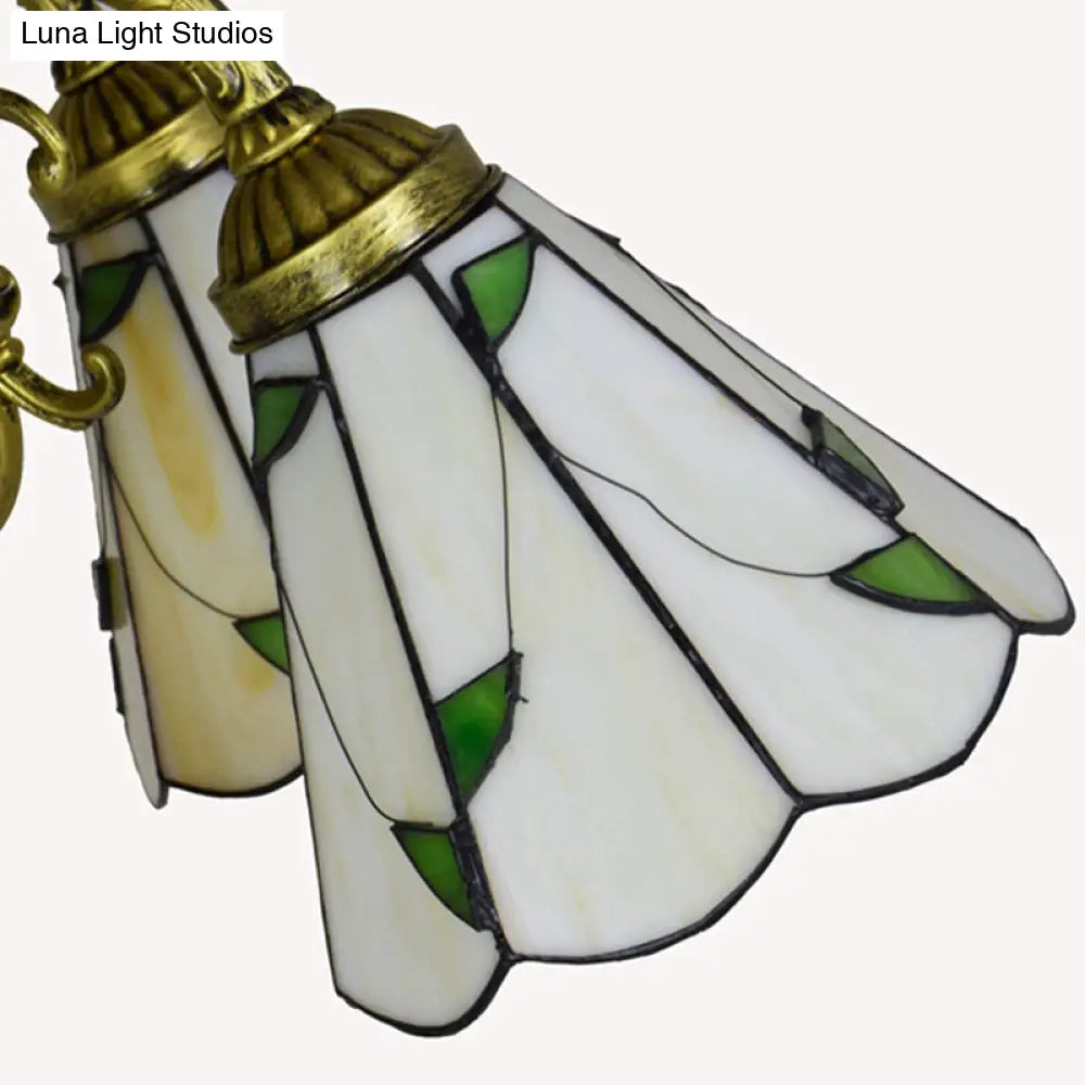 Tiffany Style Agate Leaf Chandelier In Antique Art Glass - 7/9/13 Lights Beige Ideal For Hotels