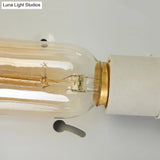 Tiffany Style Bedroom Ceiling Light 12’/16’/19.5’ W Dome Shade Flush Mount With Red Jewel Decoration