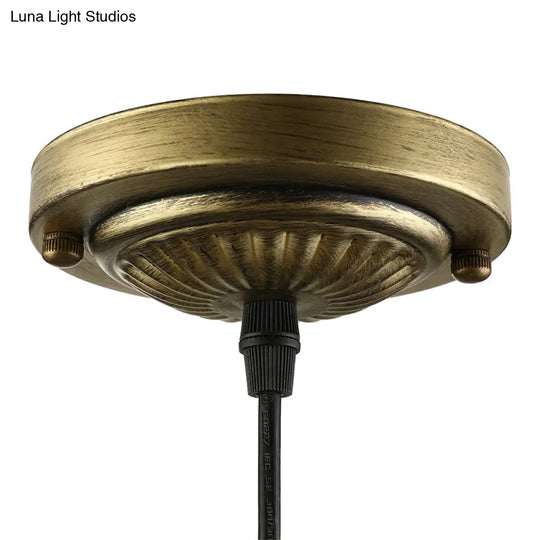 Tiffany-Style Stained Art Glass Hemisphere Pendant Lamp - Red/Orange/Green Ceiling Hanging Light