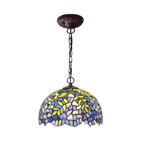 Tiffany Yellow Cut Glass Pendant Chandelier - Ideal For Kitchen 8’/12’/16’ W / 12’