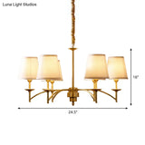 Traditional Gold Chandelier With 6/8/10 Bulb Suspension Pendant Light