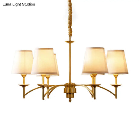 Traditional Gold Chandelier With 6/8/10 Bulb Suspension Pendant Light