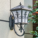 Traditional Led Solar Wall Light - Flared Square Acrylic Design Black / 10