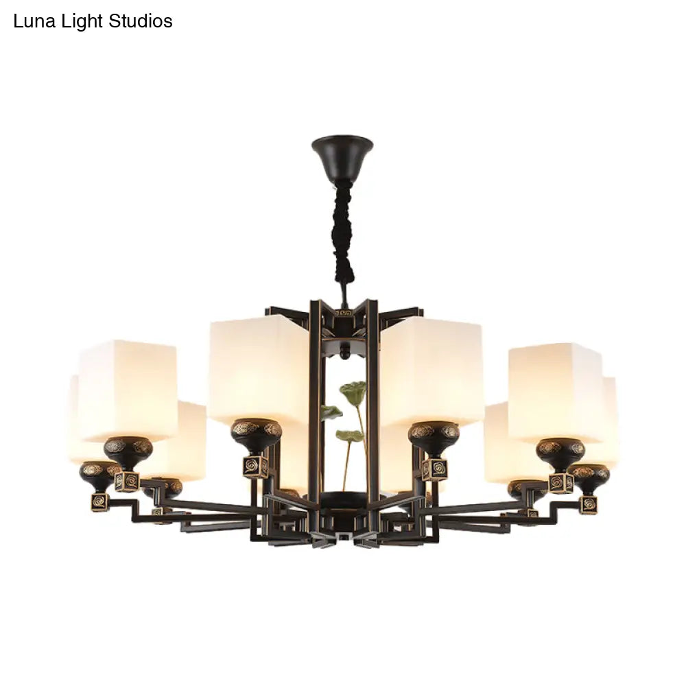 Traditional Style Black Metal Chandelier With 6/8/10 Lights - Dining Room Pendant Lighting