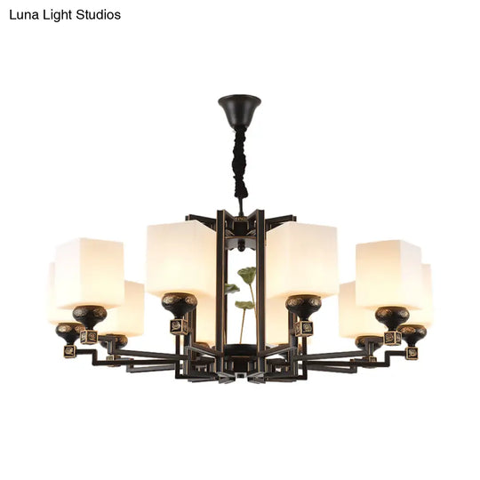 Traditional Style Black Metal Chandelier With 6/8/10 Lights - Dining Room Pendant Lighting