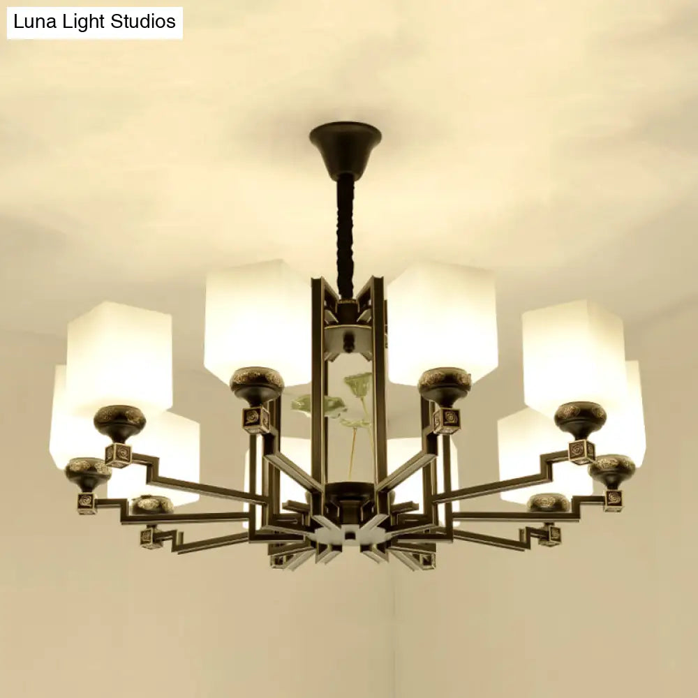 Traditional Style Black Metal Chandelier With 6/8/10 Lights - Dining Room Pendant Lighting
