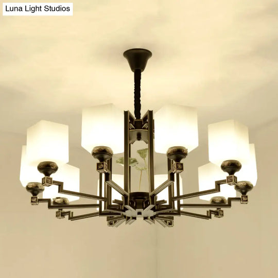 Traditional Style Black Metal Chandelier With 6/8/10 Lights - Dining Room Pendant Lighting