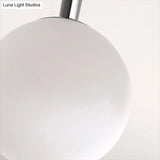 Traditional White Glass Globe Chandelier - 3/6/8 Light Pendant Fixture For Dining Room