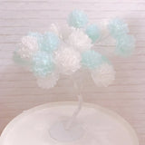 Tree Usb Table Lamp: Kid-Friendly Plastic Nightstand Led Light Blue-White /