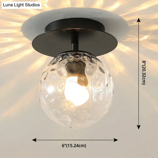 Ultra - Contemporary Prismatic Glass Flush Mount Ceiling Light For Hallway