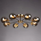 Ultra - Contemporary Sputnik Stained Glass Ceiling Light For Bedroom 8 / Smoke Gray