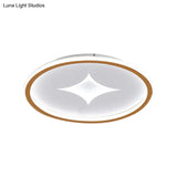 Ultra Slim Metal Led Ceiling Light In Black/Gold Warm/White - 16’/19.5’ Contemporary Flush