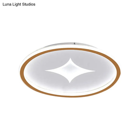 Ultra Slim Metal Led Ceiling Light In Black/Gold Warm/White - 16’/19.5’ Contemporary Flush