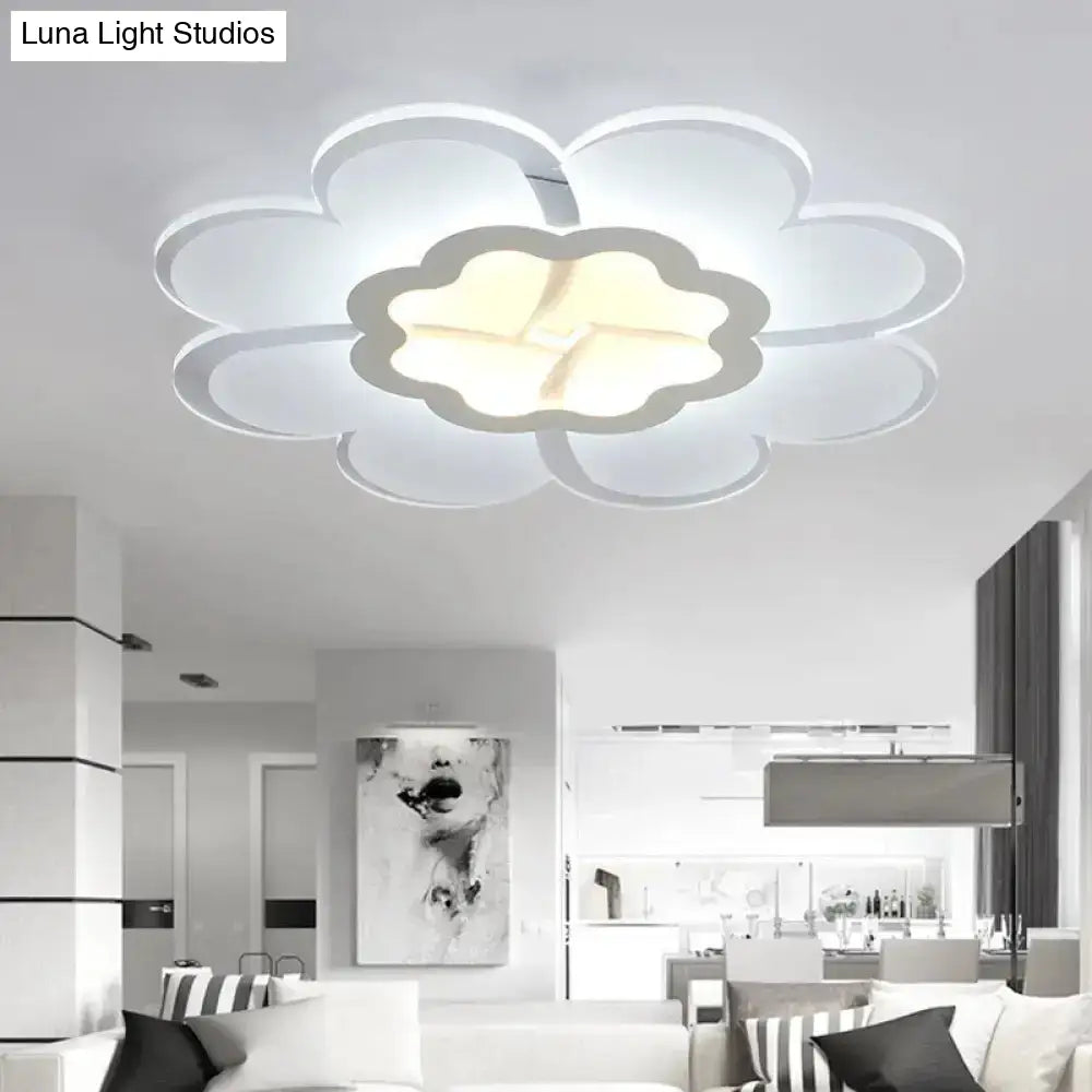 Ultrathin Flower Flushmount Led Ceiling Light - Minimalistic And Stylish For Bedroom Available In