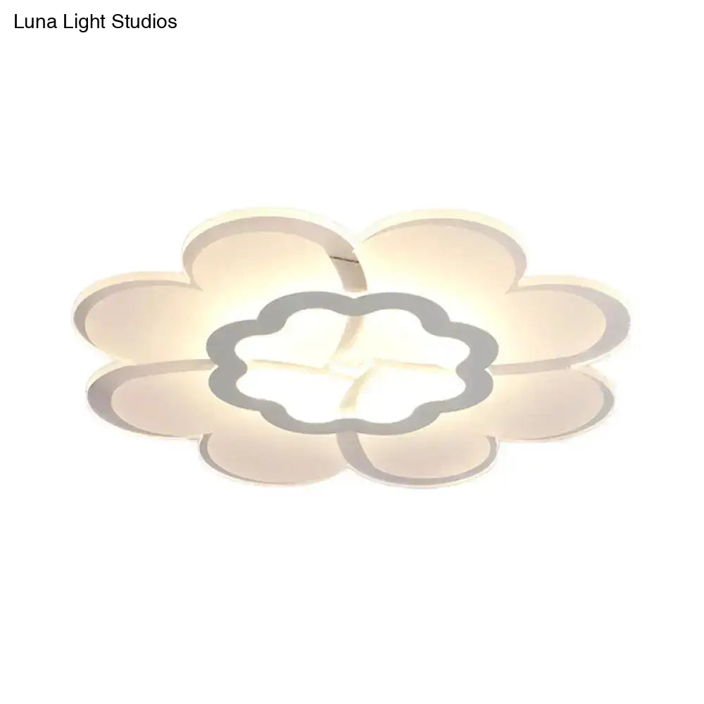 Ultrathin Flower Flushmount Led Ceiling Light - Minimalistic And Stylish For Bedroom Available In