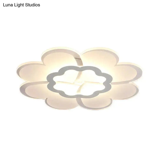 Ultrathin Flower Flushmount Led Ceiling Light - Minimalistic And Stylish For Bedroom Available In