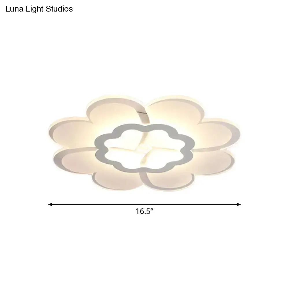 Ultrathin Flower Flushmount Led Ceiling Light - Minimalistic And Stylish For Bedroom Available In