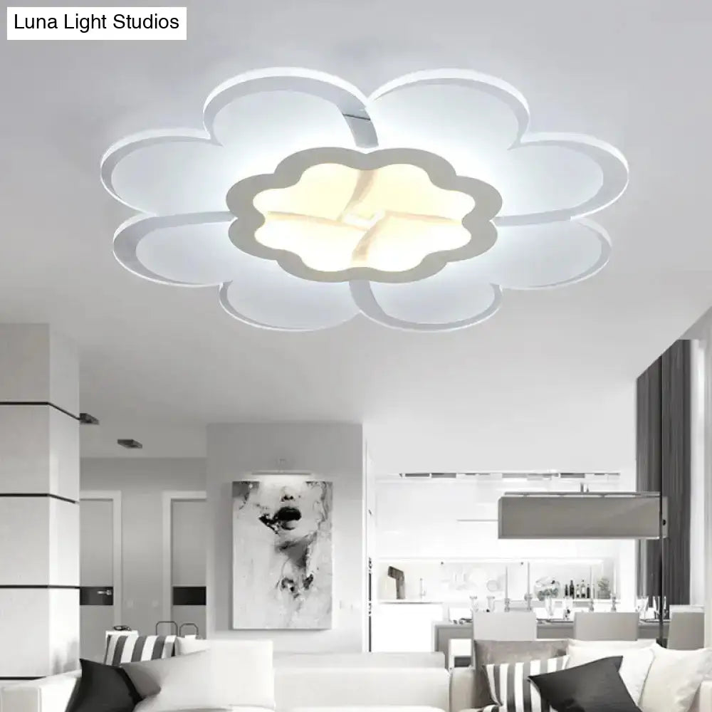 Ultrathin Flower Flushmount Led Ceiling Light - Minimalistic And Stylish For Bedroom Available In