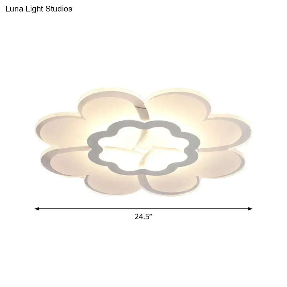 Ultrathin Flower Flushmount Led Ceiling Light - Minimalistic And Stylish For Bedroom Available In