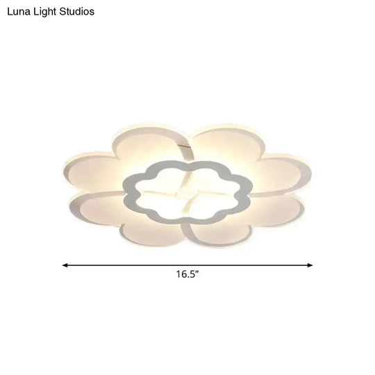 Ultrathin Flower Flushmount Led Ceiling Light - Minimalistic And Stylish For Bedroom Available In