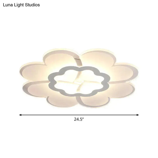 Ultrathin Flower Flushmount Led Ceiling Light - Minimalistic And Stylish For Bedroom Available In