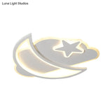 Ultrathin Nordic Led Ceiling Light For Bedroom - Moonlit Night Sky Design