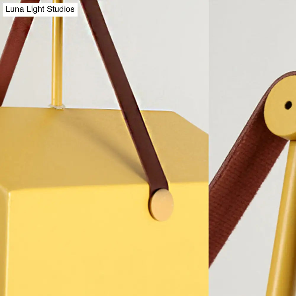 Undertint Bag Pendant Light - Macaron Loft Metal Hanging For Cafes