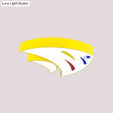 Underwater Adventure Led Flush Mount Lamp - Colorful Acrylic Tropical Fish Design For Children’s