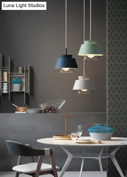 Upside Down Trifle Pendant Light With Metal Macarons Perfect Dining Room Table Lighting