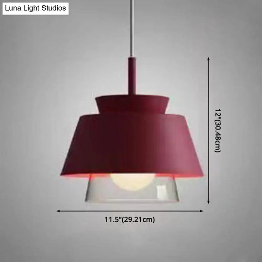 Upside Down Trifle Pendant Light With Metal Macarons Perfect Dining Room Table Lighting
