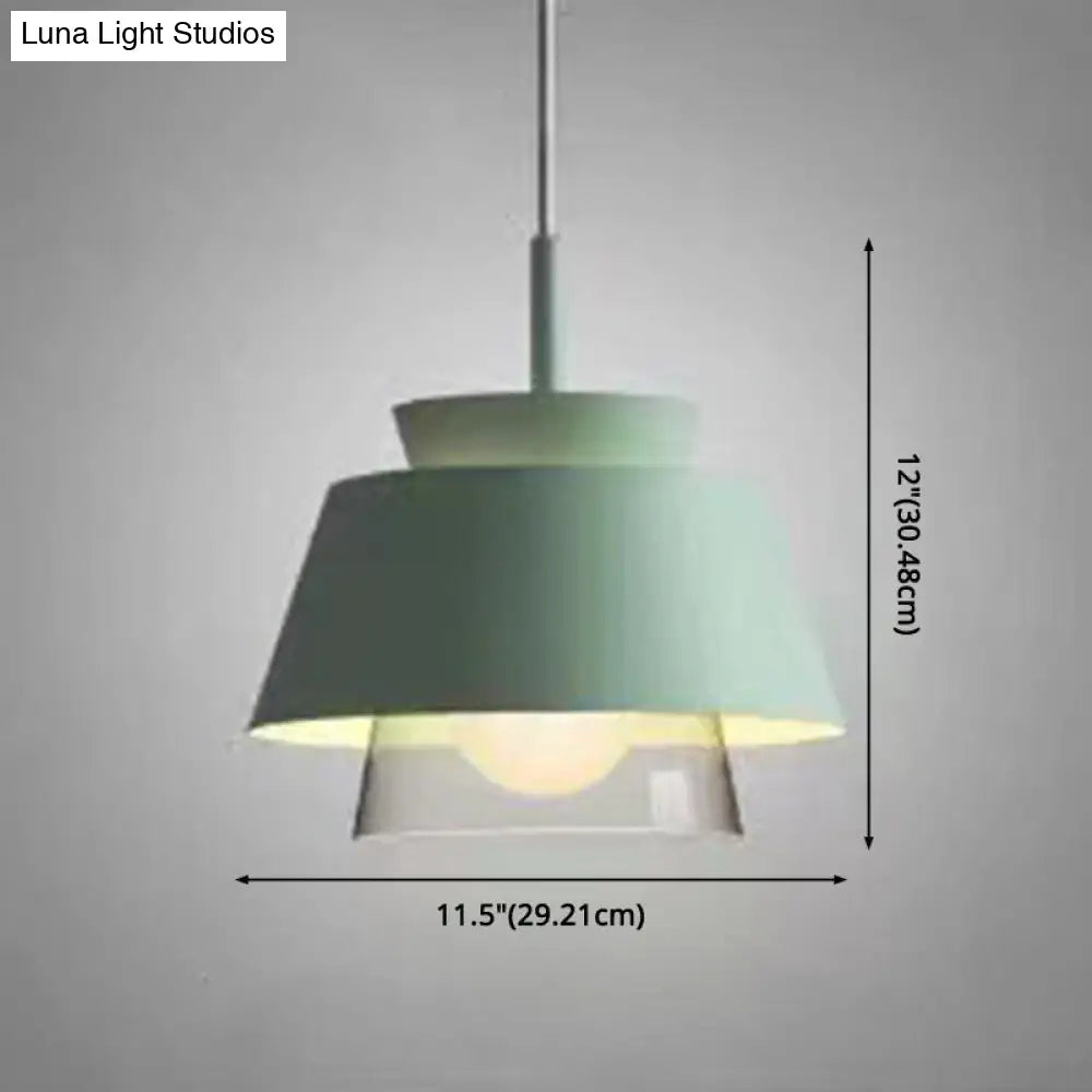 Upside Down Trifle Pendant Light With Metal Macarons Perfect Dining Room Table Lighting