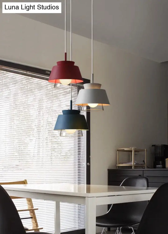 Upside Down Trifle Pendant Light With Metal Macarons Perfect Dining Room Table Lighting