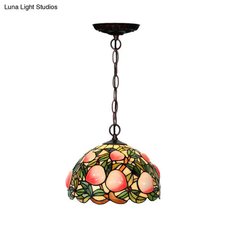 Victorian Peach Bronze Cut Glass Chandelier Pendant Light - 1/2/3 Lights Pink Dining Room Décor