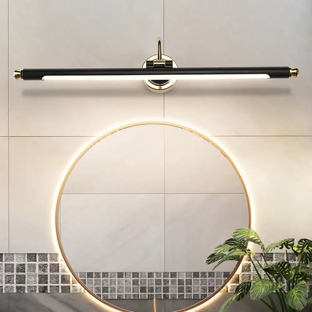 Vintage Adjustable Metal Picture Light In Gold And Black For Bath Vanity Lighting