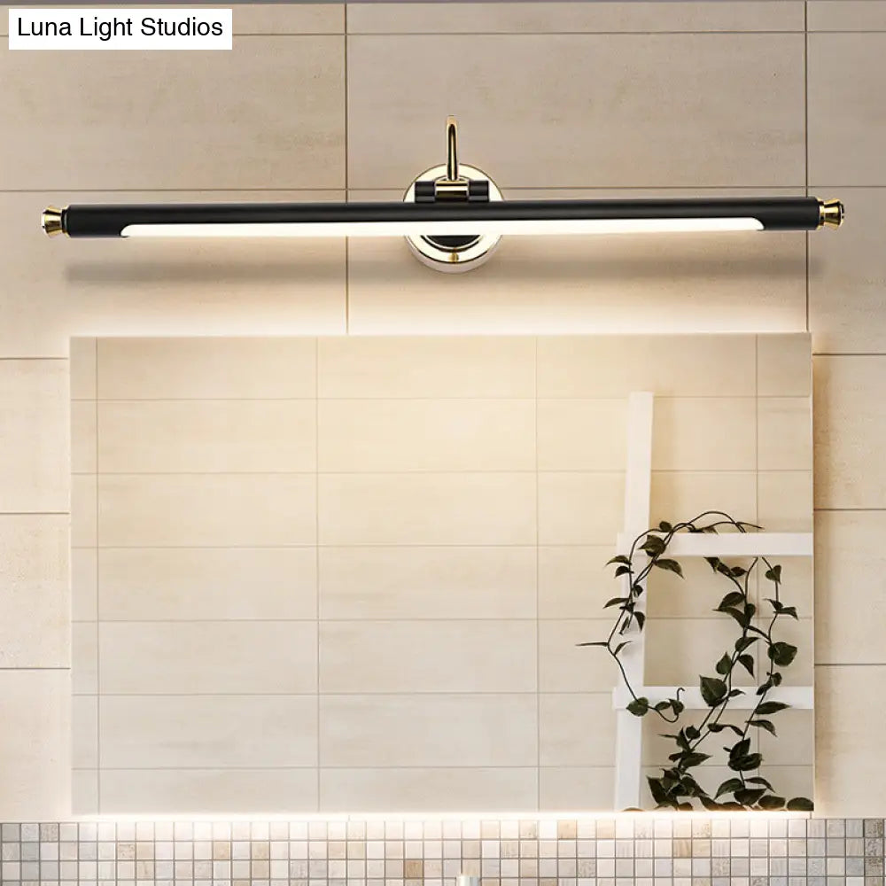 Vintage Adjustable Metal Picture Light In Gold And Black For Bath Vanity Lighting