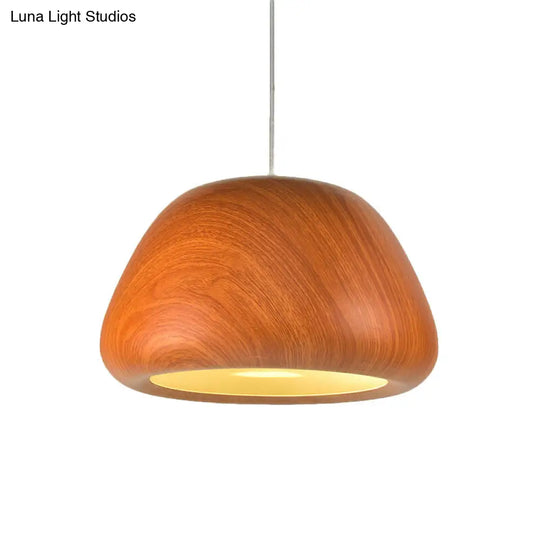 Vintage Aluminum Living Room Pendant: Bowl Ceiling Hang Light In Green/Red Brown/Coffee (1-Light)