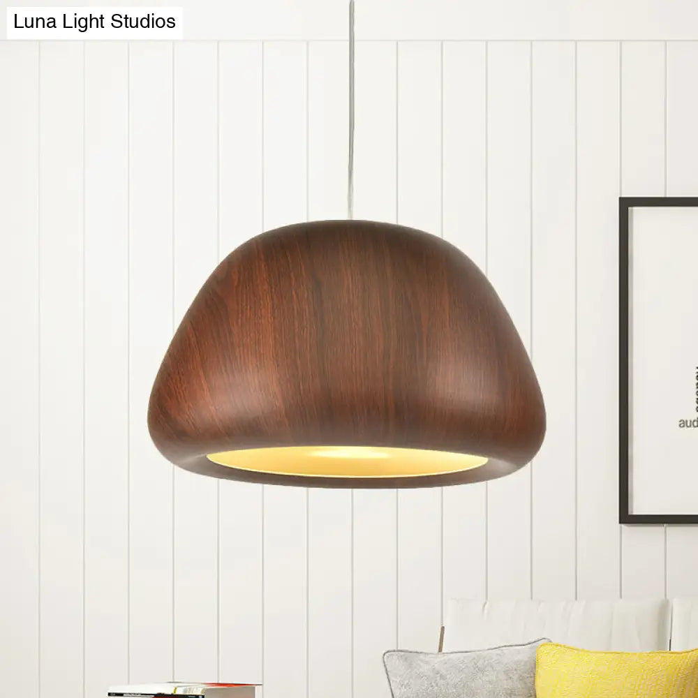 Vintage Aluminum Living Room Pendant: Bowl Ceiling Hang Light In Green/Red Brown/Coffee (1-Light)