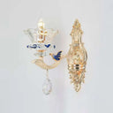 Vintage Beige Ruffle Floral Chandelier Light With Crystal Accent - Faceted Glass For Living Room 1 /
