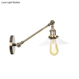 Vintage Black/Brass/Bronze Cone Glass Sconce Light - 8/12 Arm