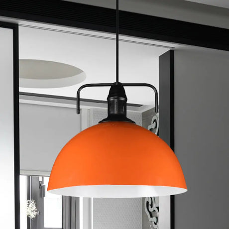 Vintage Blue/Green Metal Pendant Light - 12’/14’/16’ Wide 1-Light Indoor Hanging Ceiling With