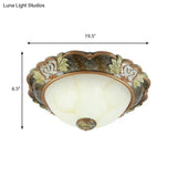 Vintage Bowl - Shape Resin Ceiling Light Fixture - 2/3 Heads Brass Finish 13’/17’/19.5’ Wide
