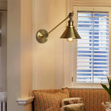 Vintage Brass/Bronze Wall Lamp: Metal Tapered Sconce Lighting For Bedroom Bedside Brass / 8