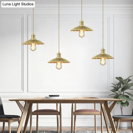 Vintage Brass Pendant Light Fixture For Dining Room Ceiling