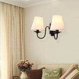 Vintage Bucket Shade Wall Light In Black - Perfect For Living Room Décor 2 /