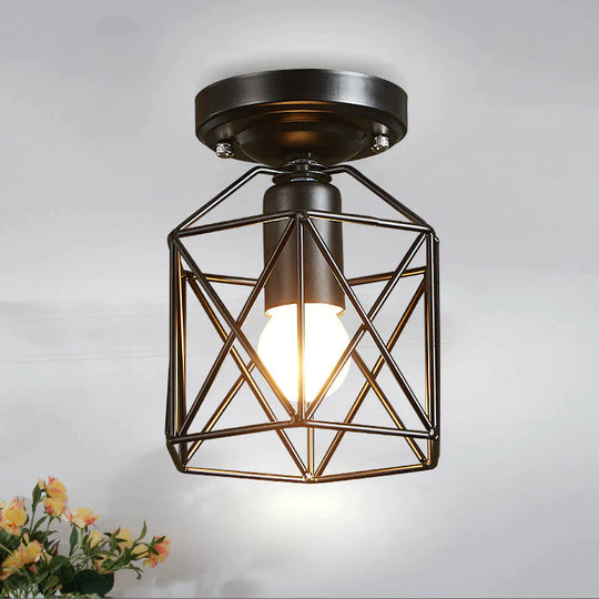 Plafonniers Vintage Birdcage Plafonnier Abat-Jour Éclairage Domestique