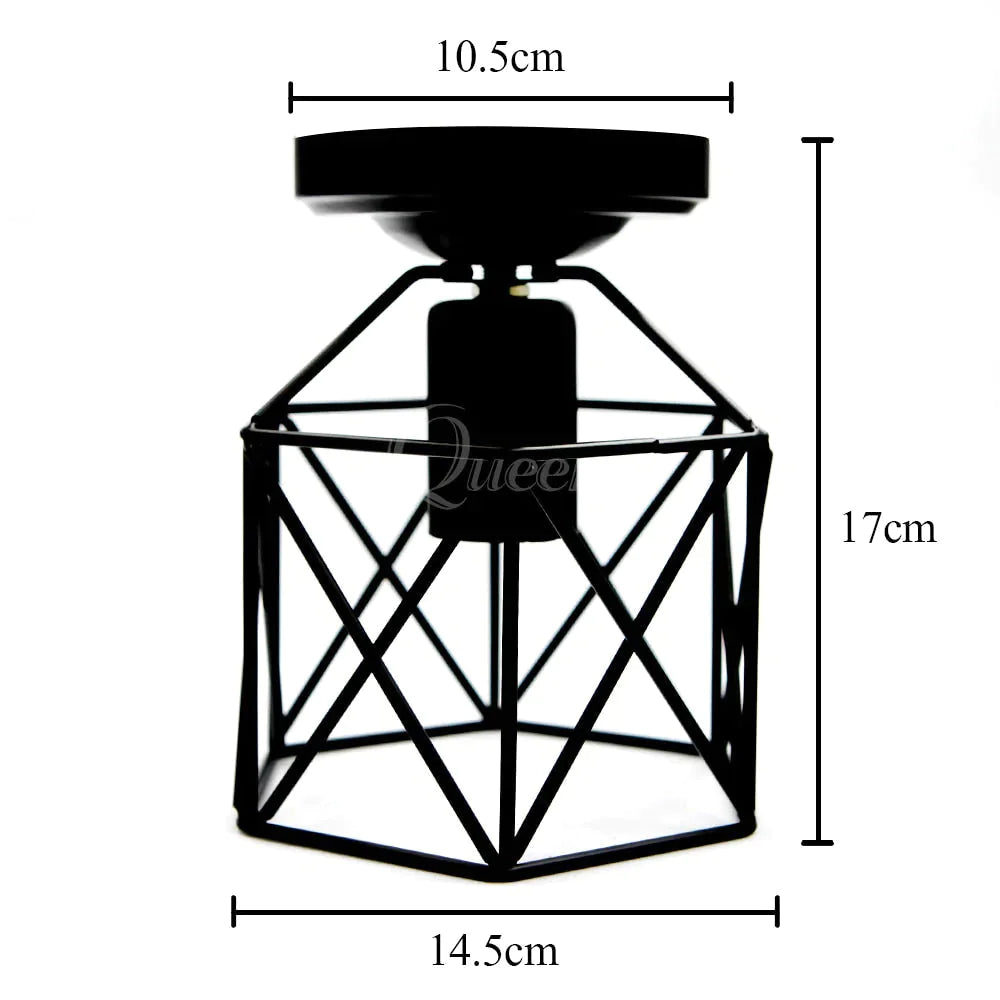 Plafonniers Vintage Birdcage Plafonnier Abat-Jour Éclairage Domestique