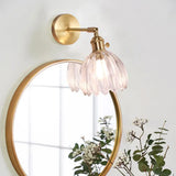 Vintage Clear Glass Wall Mounted Lamp - Single-Bulb Light Fixture For Bedroom / A