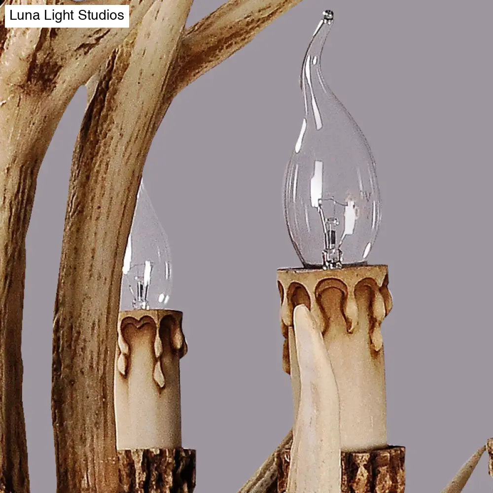 Vintage Deer Horn Resin Chandelier Pendant Light - Stylish Dining Room Hanging Lighting