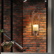 Vintage Deer Horn Wall Lamp With Cylinder Beige Glass Shade For Restaurants 1 / Brown